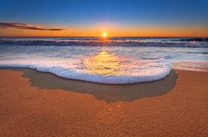 A calming picture of the sea, a feeling we all seek vs. the damaging impact of negative emotions
