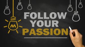 An image encouraging people to follow their passion, do what they love and be in turn motivated by love.